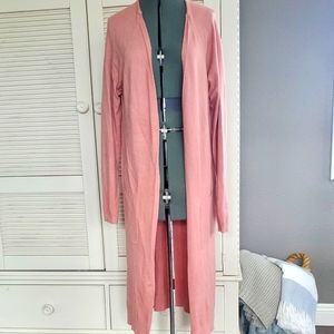 Love Tree | Long cardigan open front pink